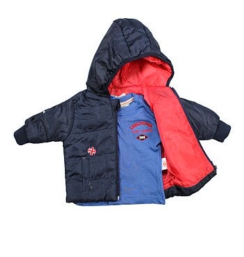 Lee Cooper - Conjunto camiseta manga larga con abrigo y pantalón bebé