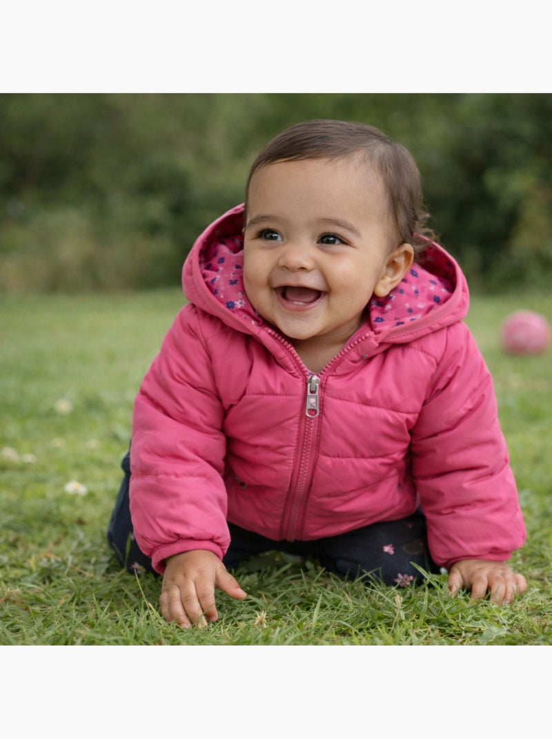 Lee Cooper - Conjunto camiseta y pantalón con chaqueta con capucha bebé niña Rosa fucsia - Kiabi
