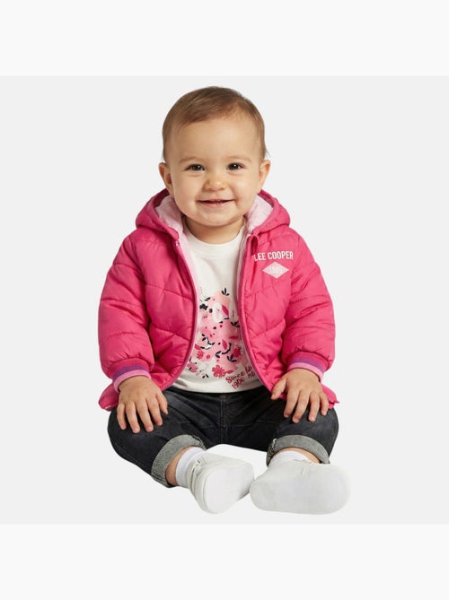 Lee Cooper - Conjunto camiseta y pantalón con chaqueta con capucha bebé niña - Kiabi Lee Cooper - Conjunto camiseta y pantalón con chaqueta con capucha bebé niña - Kiabi