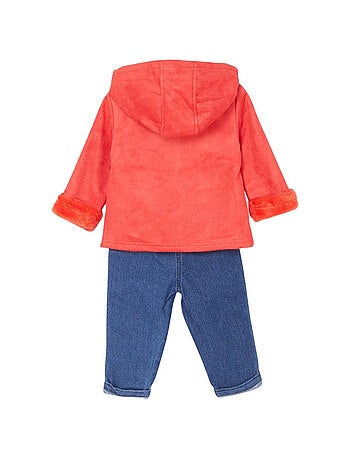 Lee Cooper - Conjunto camiseta y pantalón con chaqueta con capucha bebé