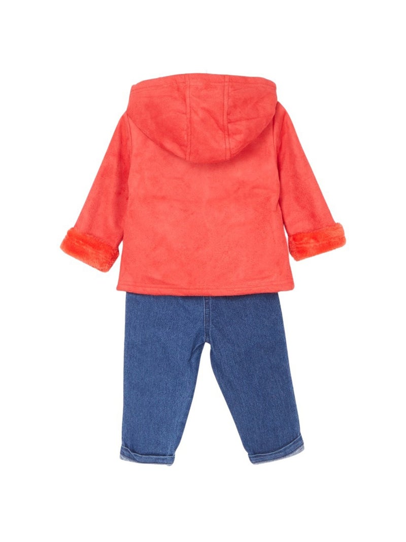 Lee Cooper - Conjunto camiseta y pantalón con chaqueta con capucha bebé Rosa - Kiabi