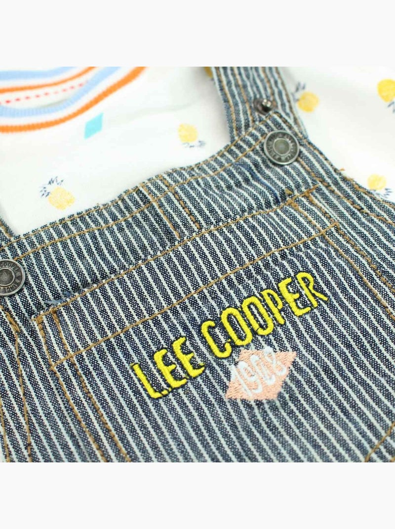 Lee Cooper - Conjunto camiseta y peto bebé Blanco - Kiabi