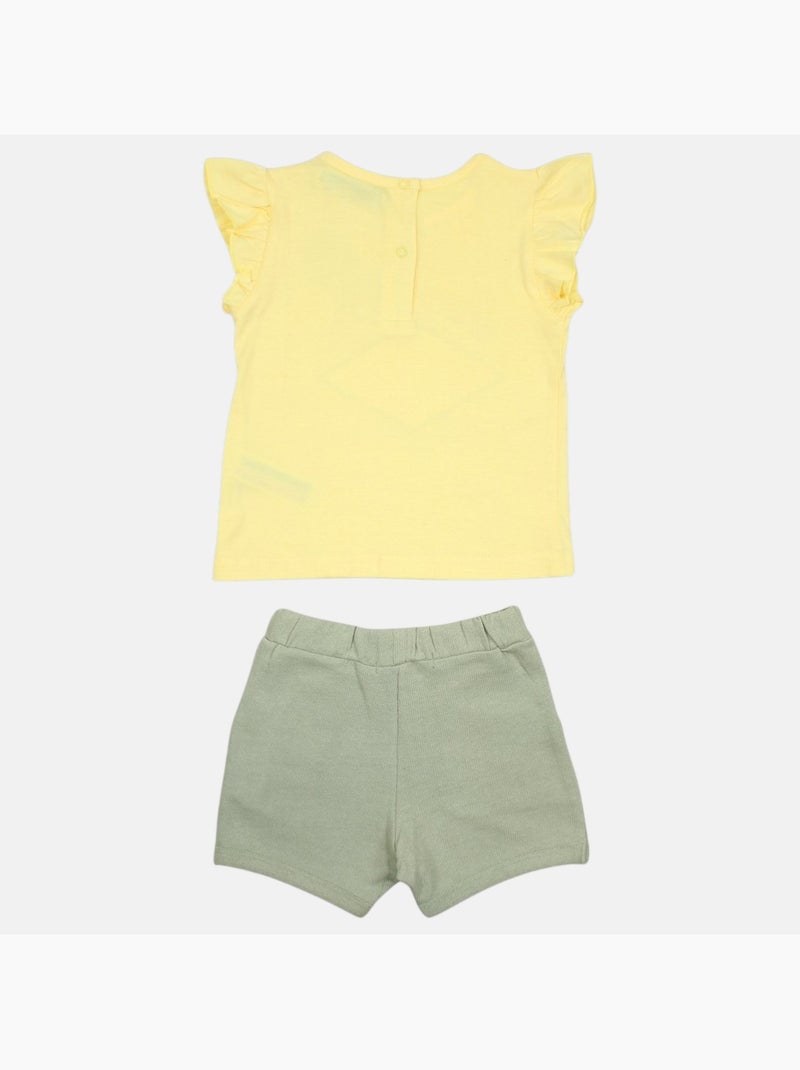 Lee Cooper - Conjunto camiseta y short bebé Amarillo - Kiabi