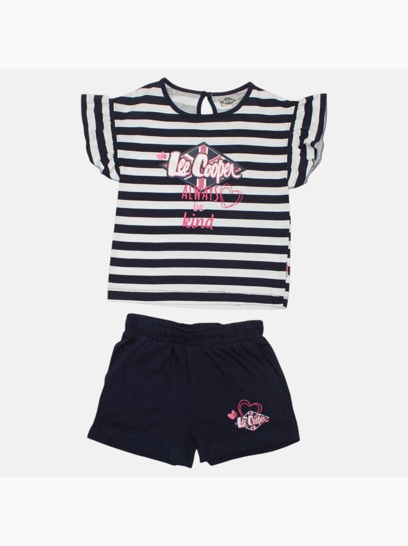 Lee Cooper - Conjunto camiseta y short bebé Azul marino - Kiabi