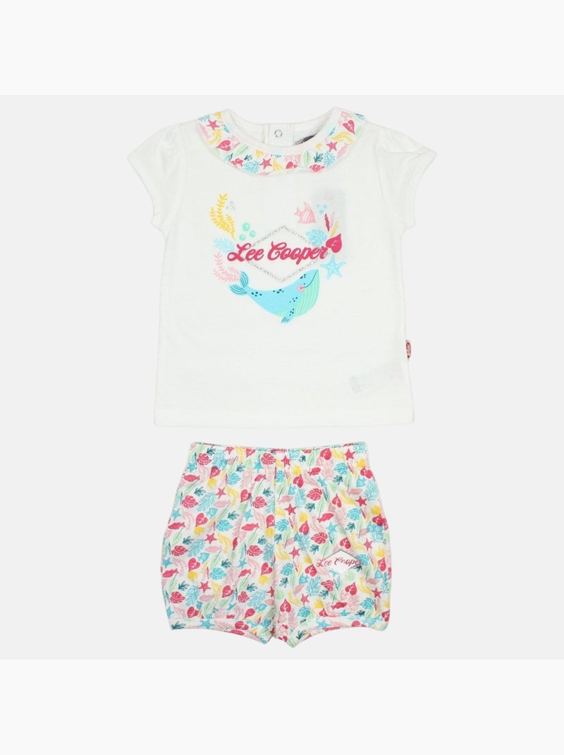 Lee Cooper - Conjunto camiseta y short bebé Blanco - Kiabi