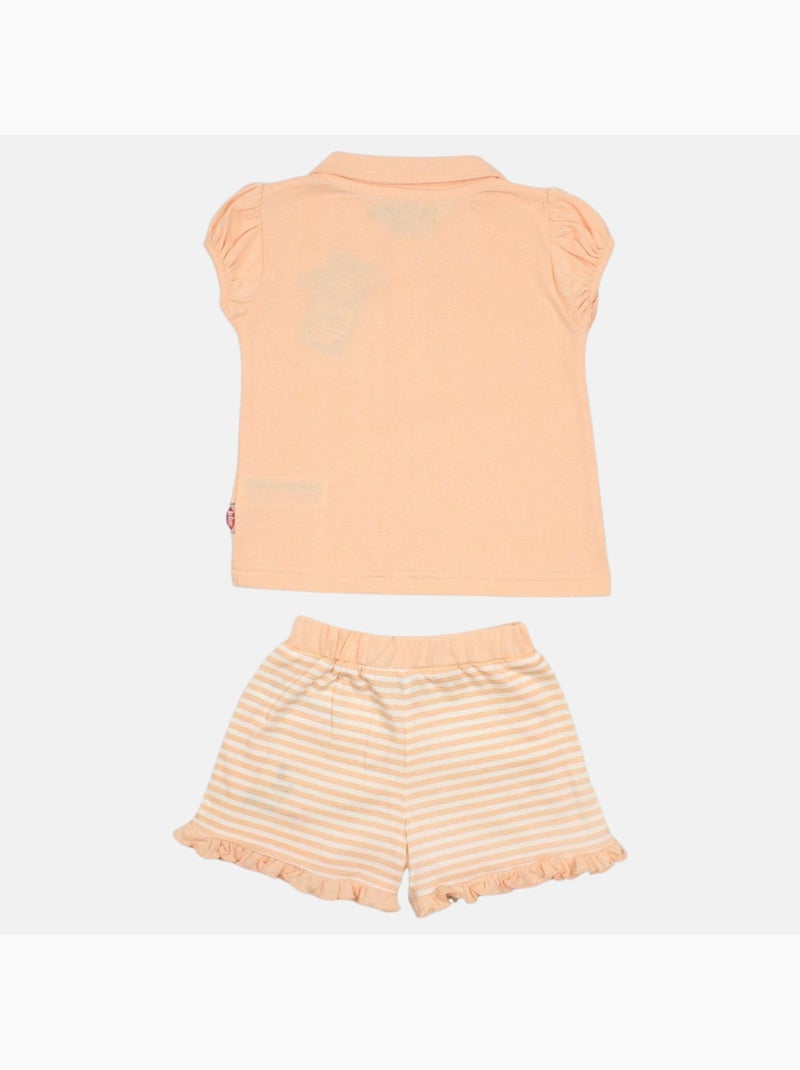 Lee Cooper - Conjunto camiseta y short bebé Naranja - Kiabi