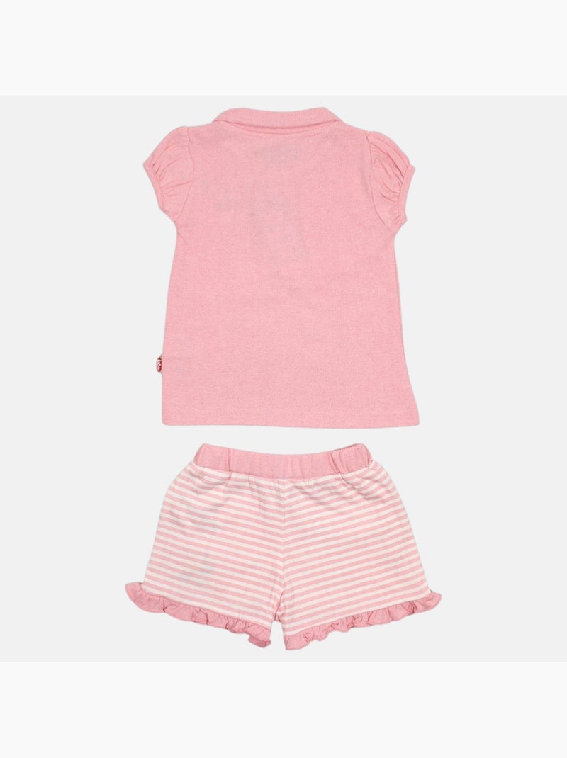 Lee Cooper - Conjunto camiseta y short bebé Rosa - Kiabi