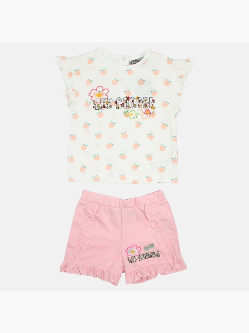 Lee Cooper - Conjunto camiseta y short bebé Rosa - Kiabi