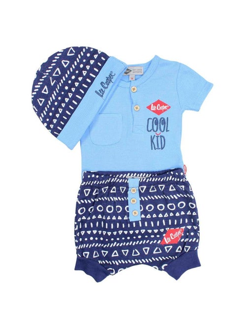 Lee Cooper - Conjunto camiseta y short con gorro bebé - Kiabi Lee Cooper - Conjunto camiseta y short con gorro bebé - Kiabi