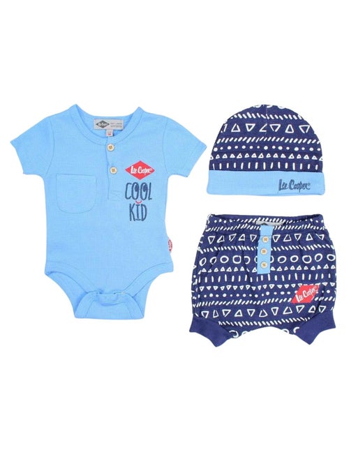 Lee Cooper - Conjunto camiseta y short con gorro bebé - Kiabi Lee Cooper - Conjunto camiseta y short con gorro bebé - Kiabi