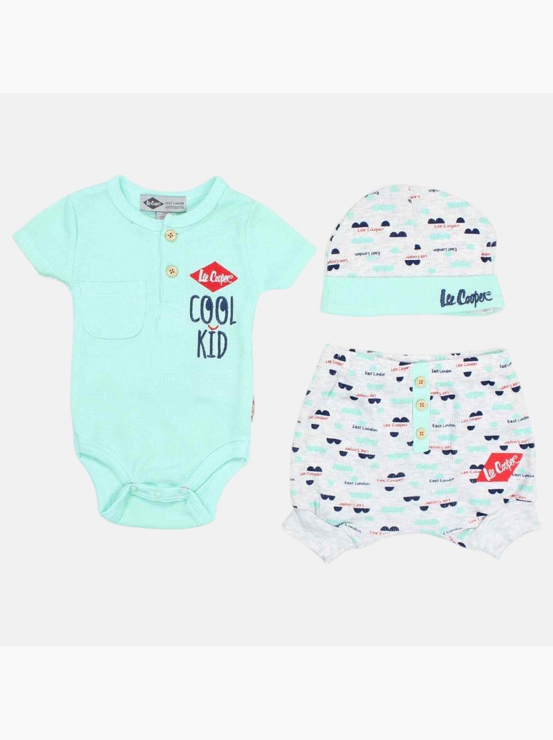 Lee Cooper - Conjunto camiseta y short con gorro bebé Gris - Kiabi