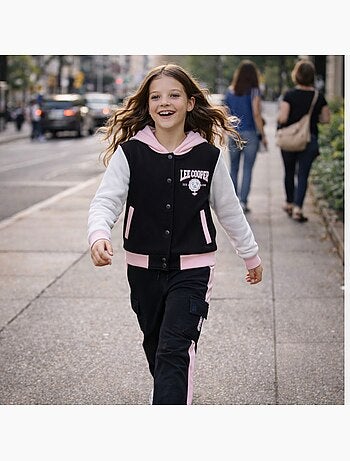 Lee Cooper - Conjunto chándal niña con una chaqueta de manga larga y un pantalón jogging