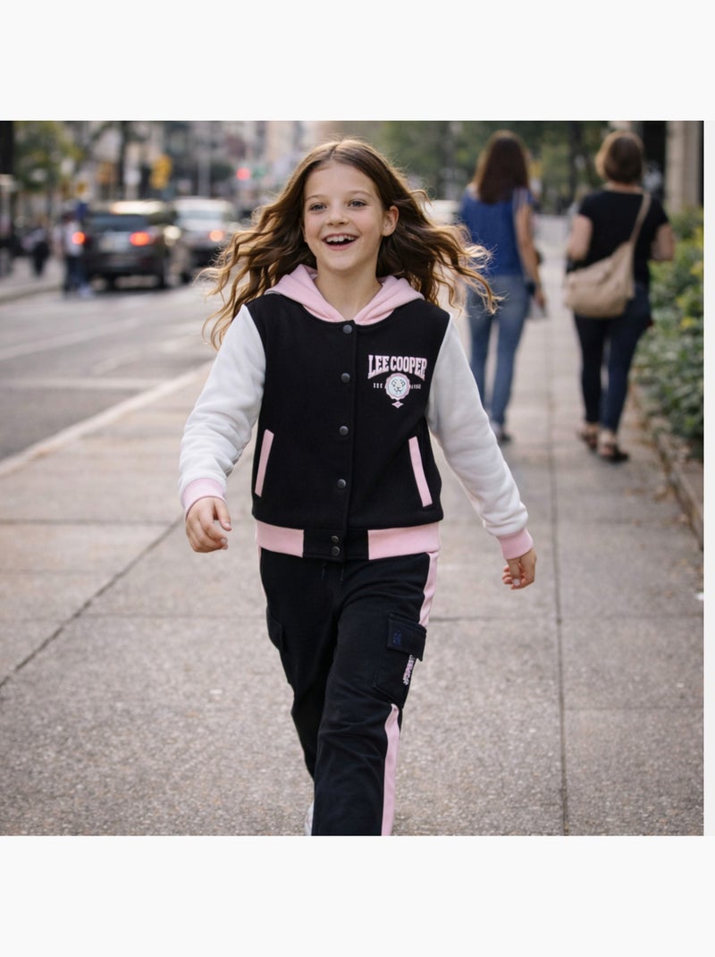 Lee Cooper - Conjunto chándal niña con una chaqueta de manga larga y un pantalón jogging Negro - Kiabi