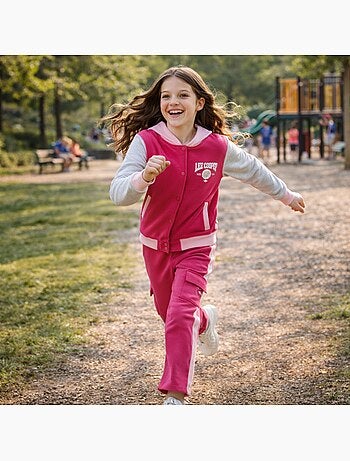 Lee Cooper - Conjunto chándal niña con una chaqueta de manga larga y un pantalón jogging