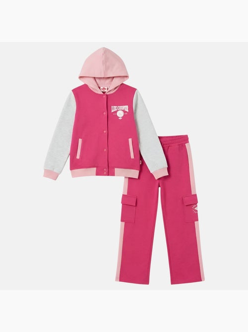 Lee Cooper - Conjunto chándal niña con una chaqueta de manga larga y un pantalón jogging - Kiabi