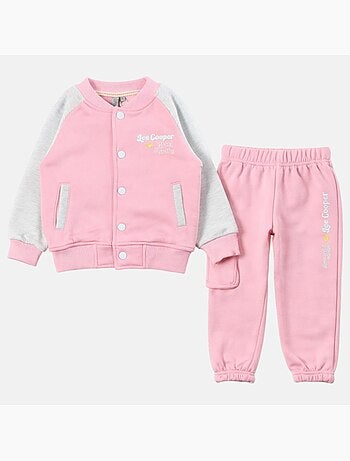 Lee Cooper - Conjunto chándal niña una chaqueta de manga larga y un pantalón jogging marca