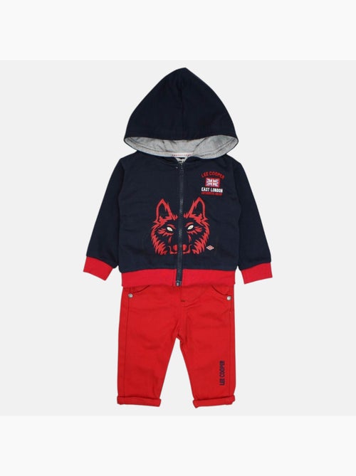 Lee Cooper - Conjunto chaqueta con capucha y pantalón bebé - Kiabi Lee Cooper - Conjunto chaqueta con capucha y pantalón bebé - Kiabi
