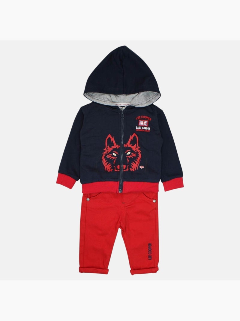 Lee Cooper - Conjunto chaqueta con capucha y pantalón bebé Azul - Kiabi