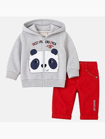 Lee Cooper - Conjunto chaqueta con capucha y pantalón bebé