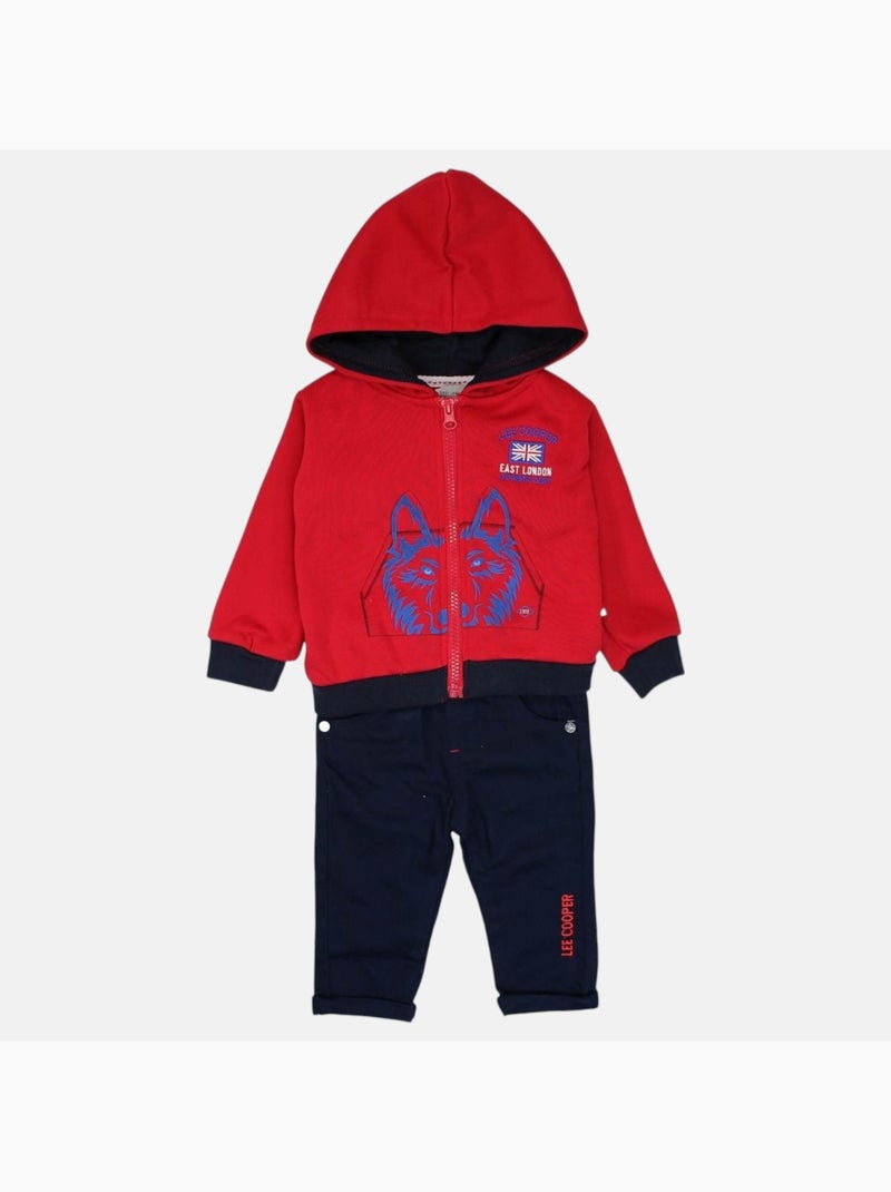 Lee Cooper - Conjunto chaqueta con capucha y pantalón bebé Rojo - Kiabi