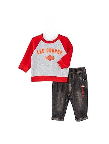 Lee Cooper - Conjunto chaqueta con capucha y pantalón bebé