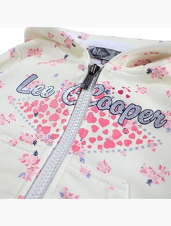 Lee Cooper - Conjunto chaqueta con capucha y pantalón de jogging bebé niña