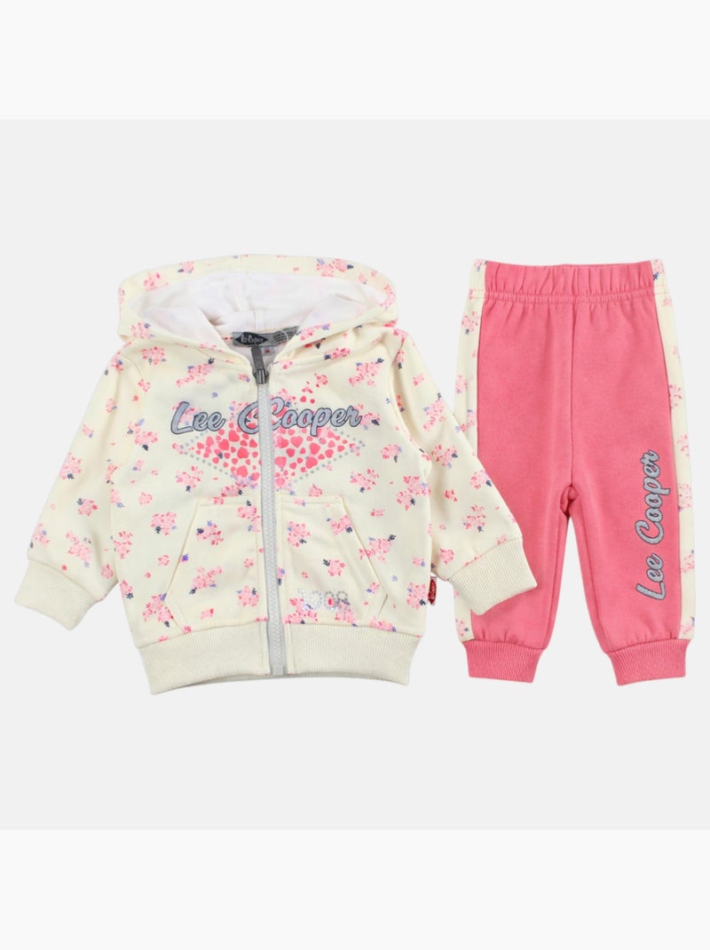 Lee Cooper - Conjunto chaqueta con capucha y pantalón de jogging bebé niña Amarillo - Kiabi