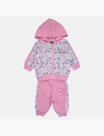 Lee Cooper - Conjunto chaqueta con capucha y pantalón de jogging bebé niña