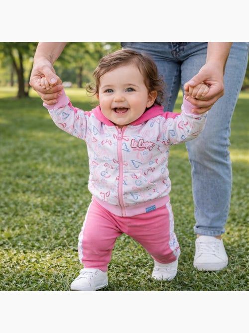 Lee Cooper - Conjunto chaqueta con capucha y pantalón de jogging bebé niña - Kiabi