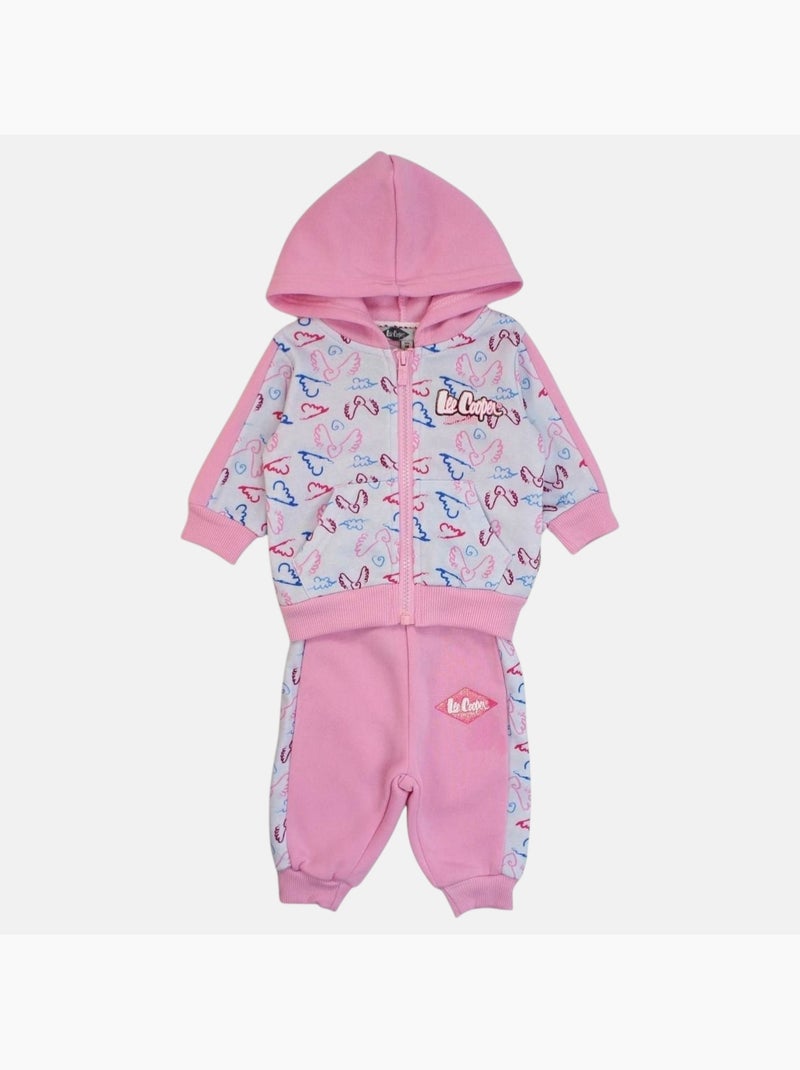 Lee Cooper - Conjunto chaqueta con capucha y pantalón de jogging bebé niña Rosa - Kiabi