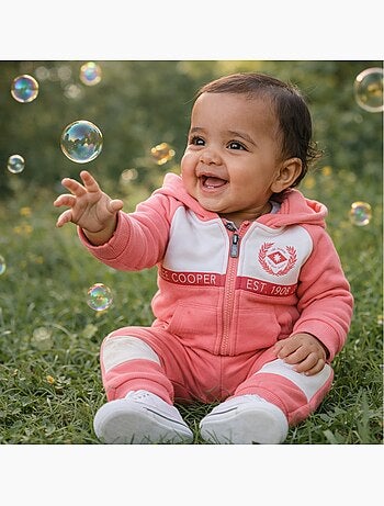 Lee Cooper - Conjunto chaqueta con capucha y pantalón de jogging bebé niña
