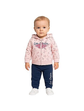 Lee Cooper - Conjunto chaqueta con capucha y pantalón de jogging bebé niña