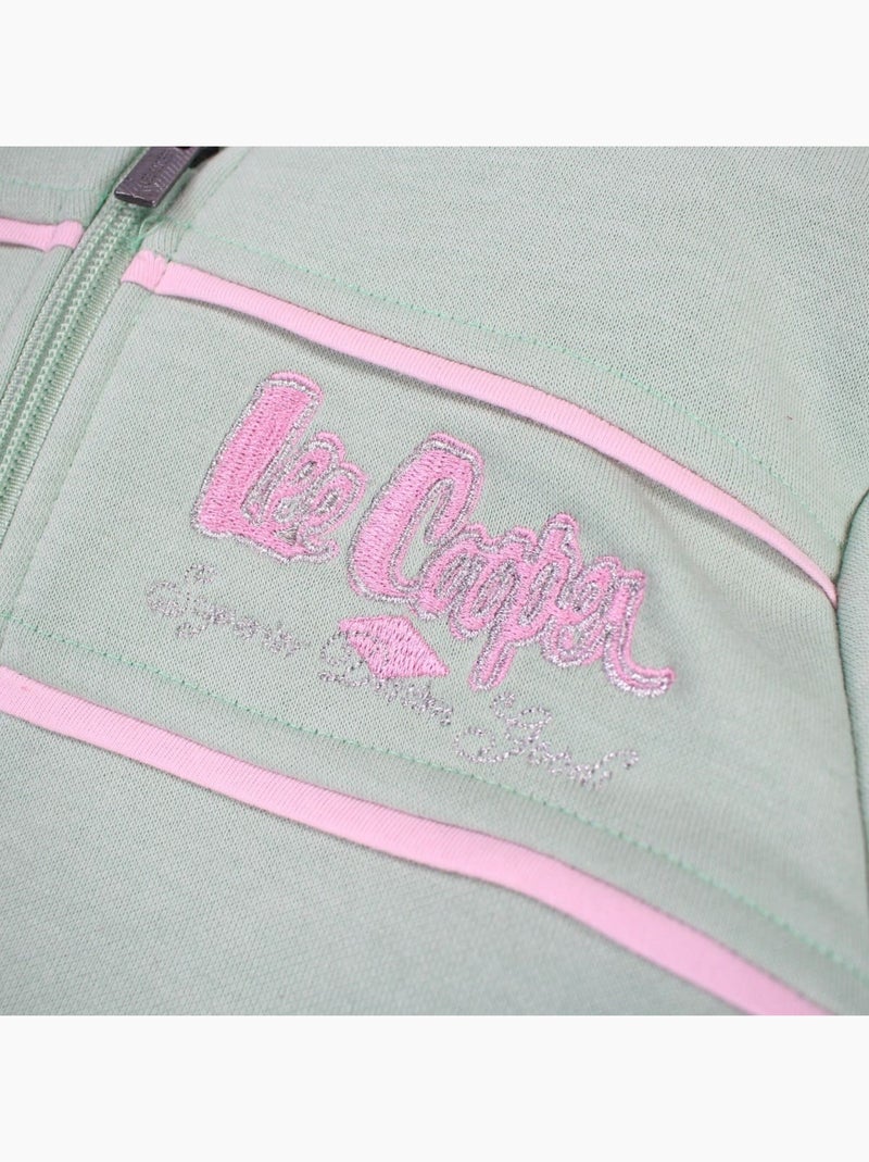 Lee Cooper - Conjunto chaqueta con capucha y pantalón de jogging niña Verde - Kiabi