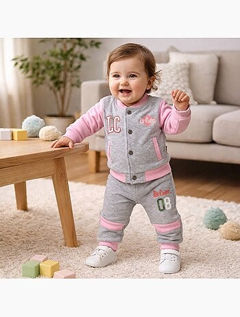 Lee Cooper - Conjunto chaqueta y pantalón de jogging bebé niña