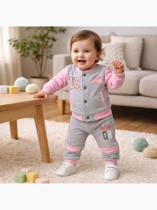 Lee Cooper - Conjunto chaqueta y pantalón de jogging bebé niña - Kiabi Lee Cooper - Conjunto chaqueta y pantalón de jogging bebé niña - Kiabi
