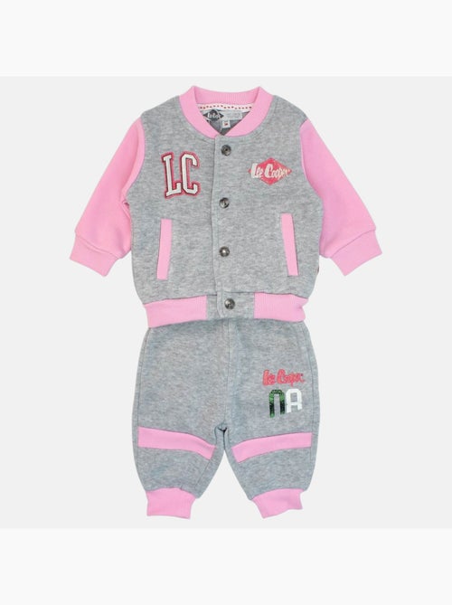 Lee Cooper - Conjunto chaqueta y pantalón de jogging bebé niña - Kiabi Lee Cooper - Conjunto chaqueta y pantalón de jogging bebé niña - Kiabi