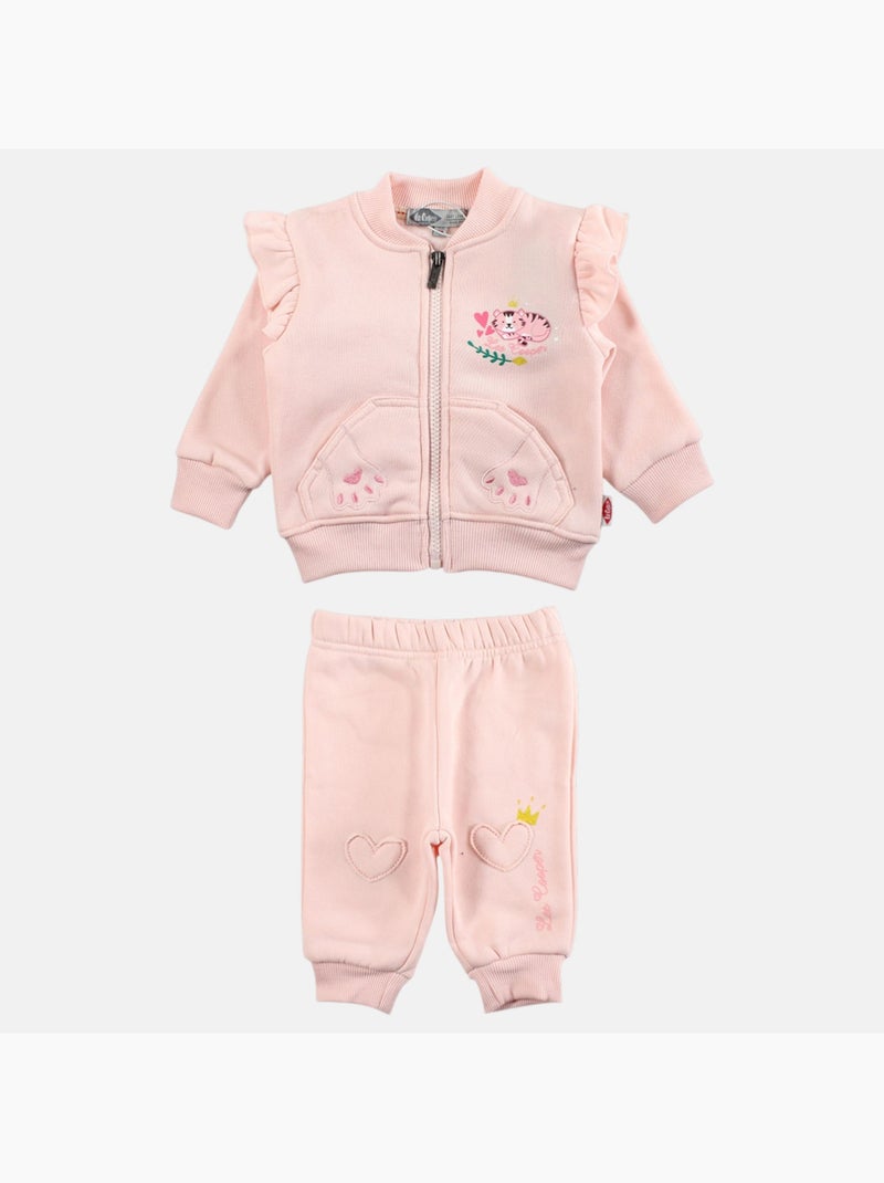 Lee Cooper - Conjunto chaqueta y pantalón de jogging bebé niña Rosa claro - Kiabi