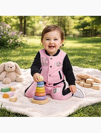 Lee Cooper - Conjunto chaqueta y pantalón de jogging bebé niña