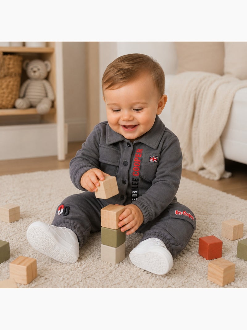 Lee Cooper - Conjunto chaqueta y pantalón de jogging bebé niño Gris - Kiabi