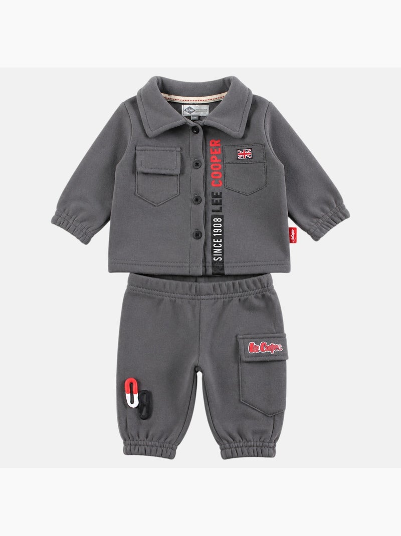Lee Cooper - Conjunto chaqueta y pantalón de jogging bebé niño Gris - Kiabi