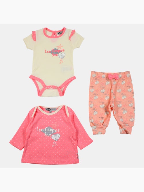 Lee Cooper - Conjunto de 2 bodies y pantalón bebé - Kiabi