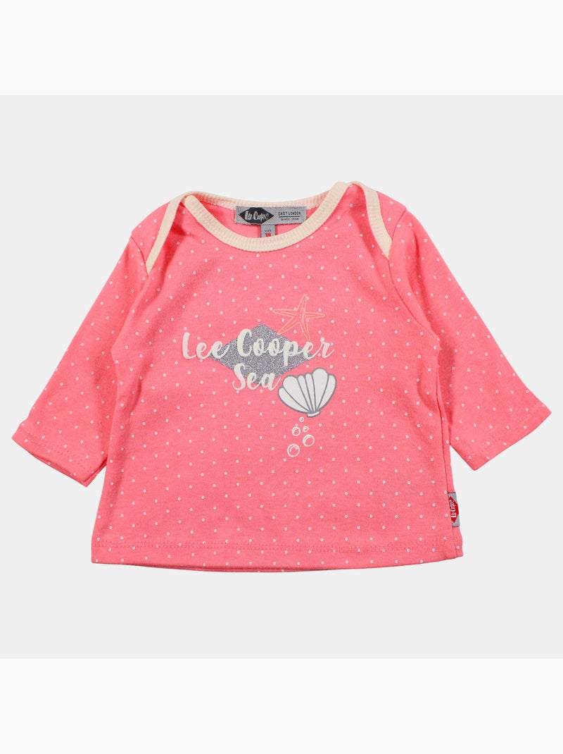Lee Cooper - Conjunto de 2 bodies y pantalón bebé Rosa - Kiabi