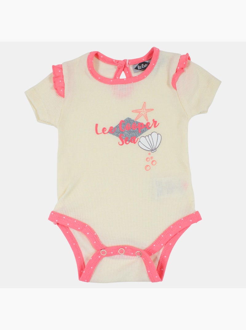 Lee Cooper - Conjunto de 2 bodies y pantalón bebé Rosa - Kiabi