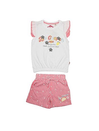 Lee cooper - conjunto de camiseta y pantalón corto a juego con estampados