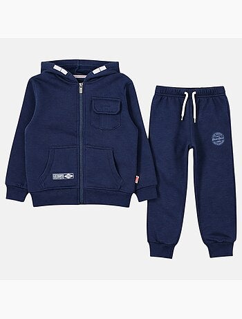 Lee Cooper - Conjunto infantil compuesto por chaqueta con capucha y cremallera y pantalón