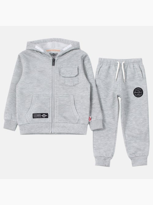 Lee Cooper - Conjunto infantil compuesto por chaqueta con capucha y cremallera y pantalón - Kiabi Lee Cooper - Conjunto infantil compuesto por chaqueta con capucha y cremallera y pantalón - Kiabi