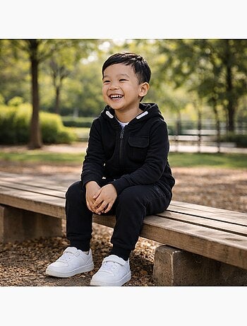 Lee Cooper - Conjunto infantil compuesto por chaqueta con capucha y cremallera y pantalón