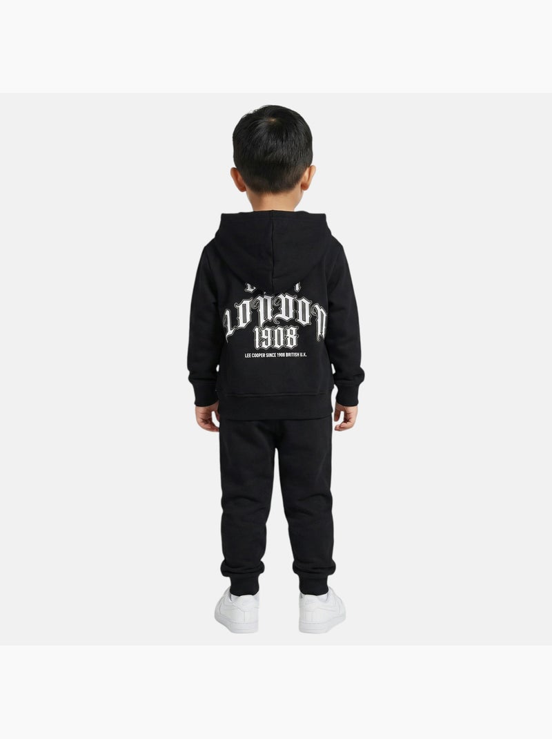 Lee Cooper - Conjunto infantil compuesto por chaqueta con capucha y cremallera y pantalón Negro - Kiabi