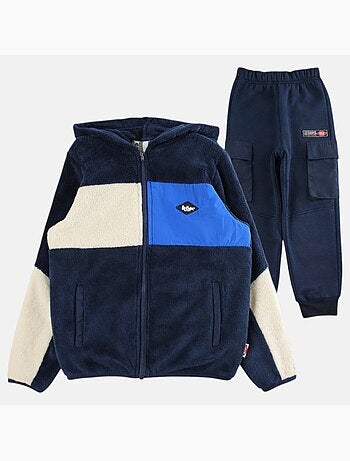 Lee Cooper - Conjunto infantil compuesto por sudadera con capucha y cremallera y pantalón