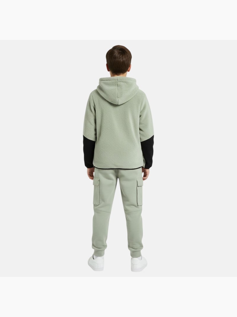 Lee Cooper - Conjunto infantil compuesto por sudadera con capucha y cremallera y pantalón Gris - Kiabi